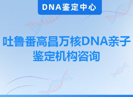 吐鲁番高昌万核DNA亲子鉴定机构咨询