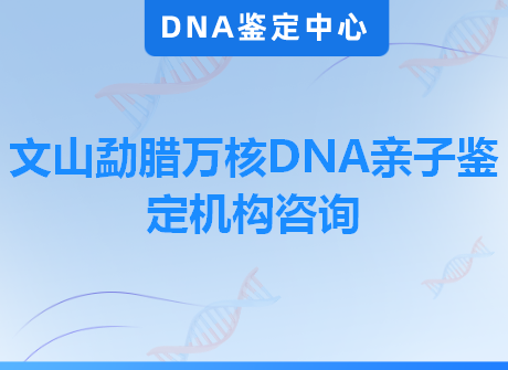文山勐腊万核DNA亲子鉴定机构咨询