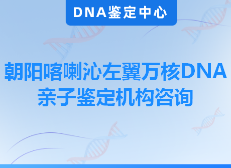 朝阳喀喇沁左翼万核DNA亲子鉴定机构咨询