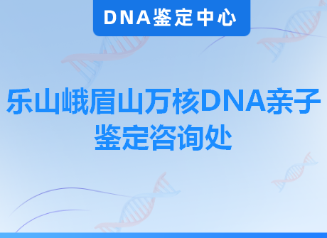 乐山峨眉山万核DNA亲子鉴定咨询处