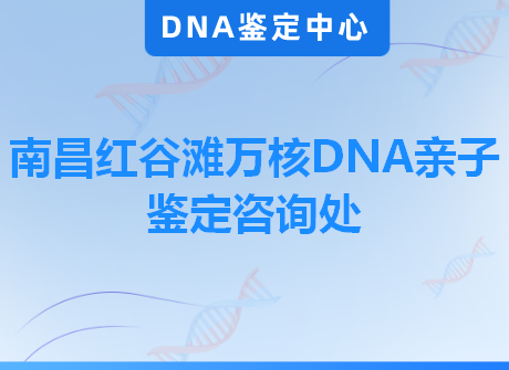南昌红谷滩万核DNA亲子鉴定咨询处