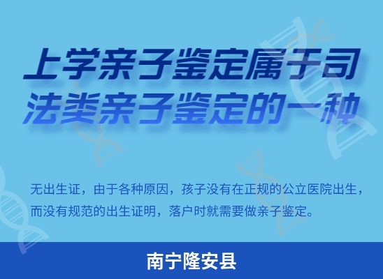 南宁隆安县学籍上学或考试亲子鉴定