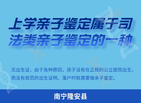 南宁隆安县上学学籍或考试亲子鉴定