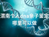 渭南个人dna亲子鉴定哪里可以做
