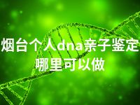 烟台个人dna亲子鉴定哪里可以做