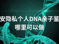 广安隐私个人DNA亲子鉴定哪里可以做