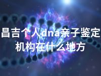 昌吉个人dna亲子鉴定机构在什么地方