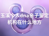 玉溪个人dna亲子鉴定机构在什么地方