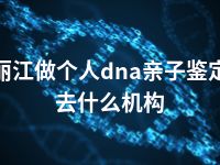 丽江做个人dna亲子鉴定去什么机构