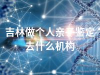 吉林做个人亲子鉴定去什么机构