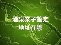 酒泉亲子鉴定地址在哪