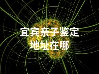 宜宾亲子鉴定地址在哪
