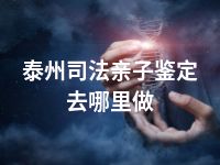 泰州司法亲子鉴定去哪里做