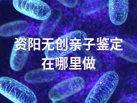 资阳无创亲子鉴定在哪里做