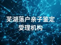 芜湖落户亲子鉴定受理机构