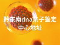 黔东南dna亲子鉴定中心地址