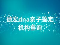德宏dna亲子鉴定机构查询