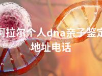 阿拉尔个人dna亲子鉴定地址电话
