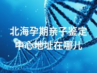 北海孕期亲子鉴定中心地址在哪儿