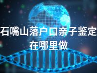 石嘴山落户口亲子鉴定在哪里做
