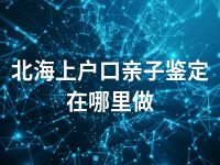 北海上户口亲子鉴定在哪里做