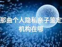 那曲个人隐私亲子鉴定机构在哪