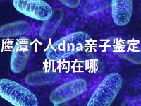 鹰潭个人dna亲子鉴定机构在哪