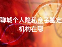 聊城个人隐私亲子鉴定机构在哪