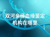 双河亲缘血缘鉴定机构在哪里