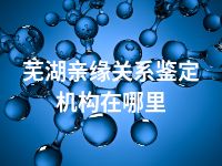 芜湖亲缘关系鉴定机构在哪里
