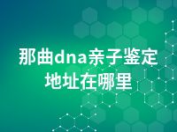 那曲dna亲子鉴定地址在哪里