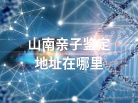 山南亲子鉴定地址在哪里