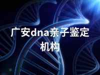 广安dna亲子鉴定机构