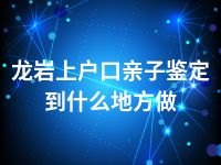 龙岩上户口亲子鉴定到什么地方做