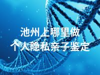 池州上哪里做个人隐私亲子鉴定