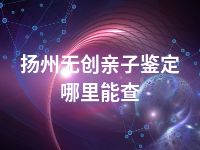 扬州无创亲子鉴定哪里能查
