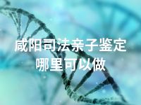 咸阳司法亲子鉴定哪里可以做
