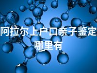 阿拉尔上户口亲子鉴定哪里有