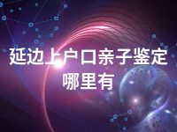 延边上户口亲子鉴定哪里有