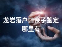 龙岩落户口亲子鉴定哪里有