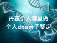 丹东个人哪里做个人dna亲子鉴定