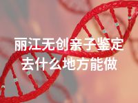 丽江无创亲子鉴定去什么地方能做