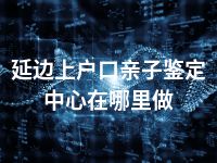 延边上户口亲子鉴定中心在哪里做