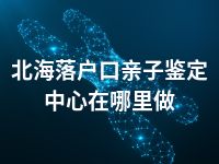 北海落户口亲子鉴定中心在哪里做