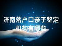 济南落户口亲子鉴定机构有哪些