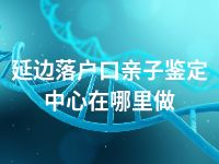 延边落户口亲子鉴定中心在哪里做