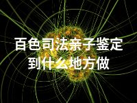 百色司法亲子鉴定到什么地方做