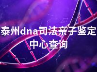 泰州dna司法亲子鉴定中心查询