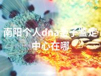 南阳个人dna亲子鉴定中心在哪