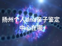 扬州个人dna亲子鉴定中心在哪